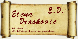 Elena Drašković vizit kartica